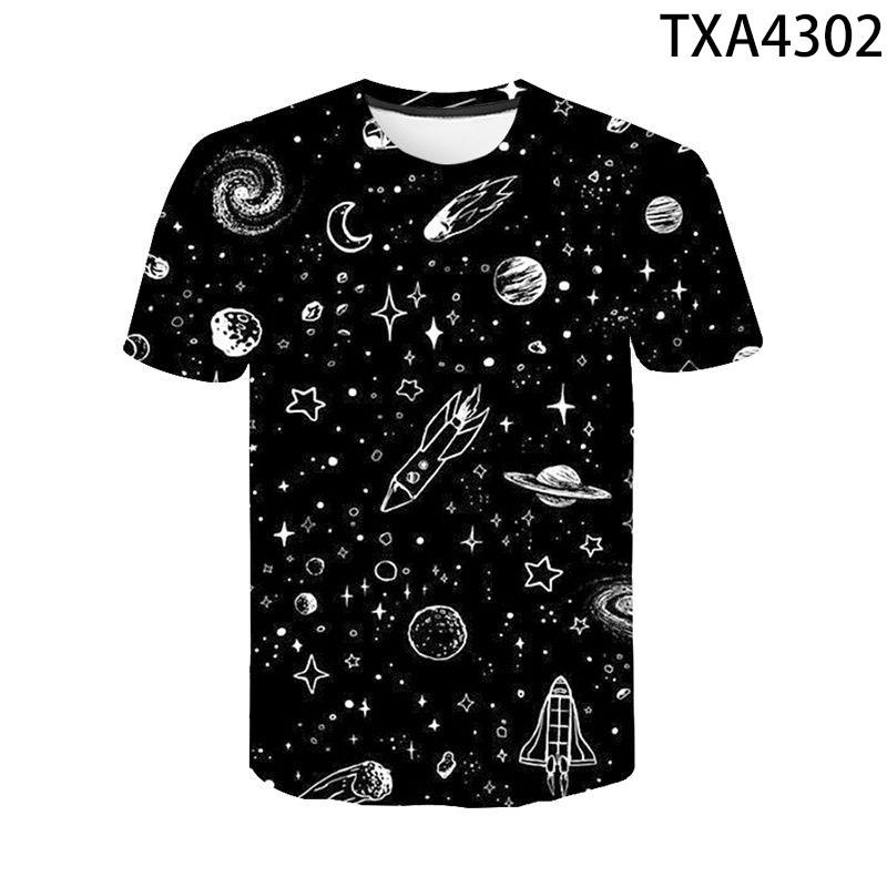 Astronaut Space Milky Way Universe 3D Printed T Shirts Casual Men Women Children Fashion Boy Girl Kids Streetwear Cotton Tops