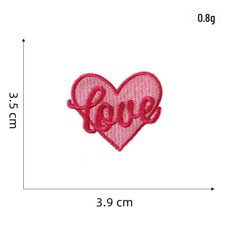 Cartoon Flower Love Self-Adhesive Embroidery Patch for DIY Decoration
