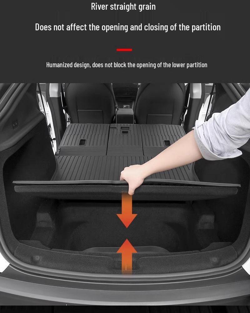 Tesla Kofferraum-integrierte Matte - Aktualisiertes Zubehör für Kofferraum & Rücksitzlehne des Model Y/3