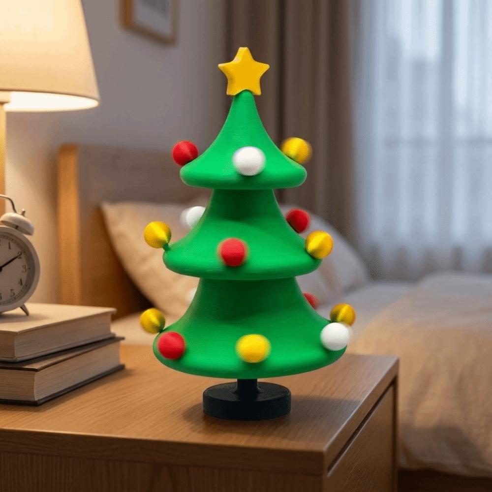 Detachable Rotating Christmas Tree PLA Christmas Tree Stress Relief Toy for Home Decor