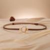 Simple Women Leather Belt Fashion Metal Buckle Slim Belt Adjustable Skinny Waist Belt for Dress,Jeans,Coats&Pants