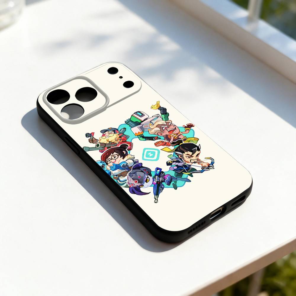 Hot Game O-Overwatch-S Cool Phone Case For iPhone 17,16,15,14,13,12,11,Pro,Max,Plus,E,SE4,Air,Mini Black Soft Cover iPhone16pro