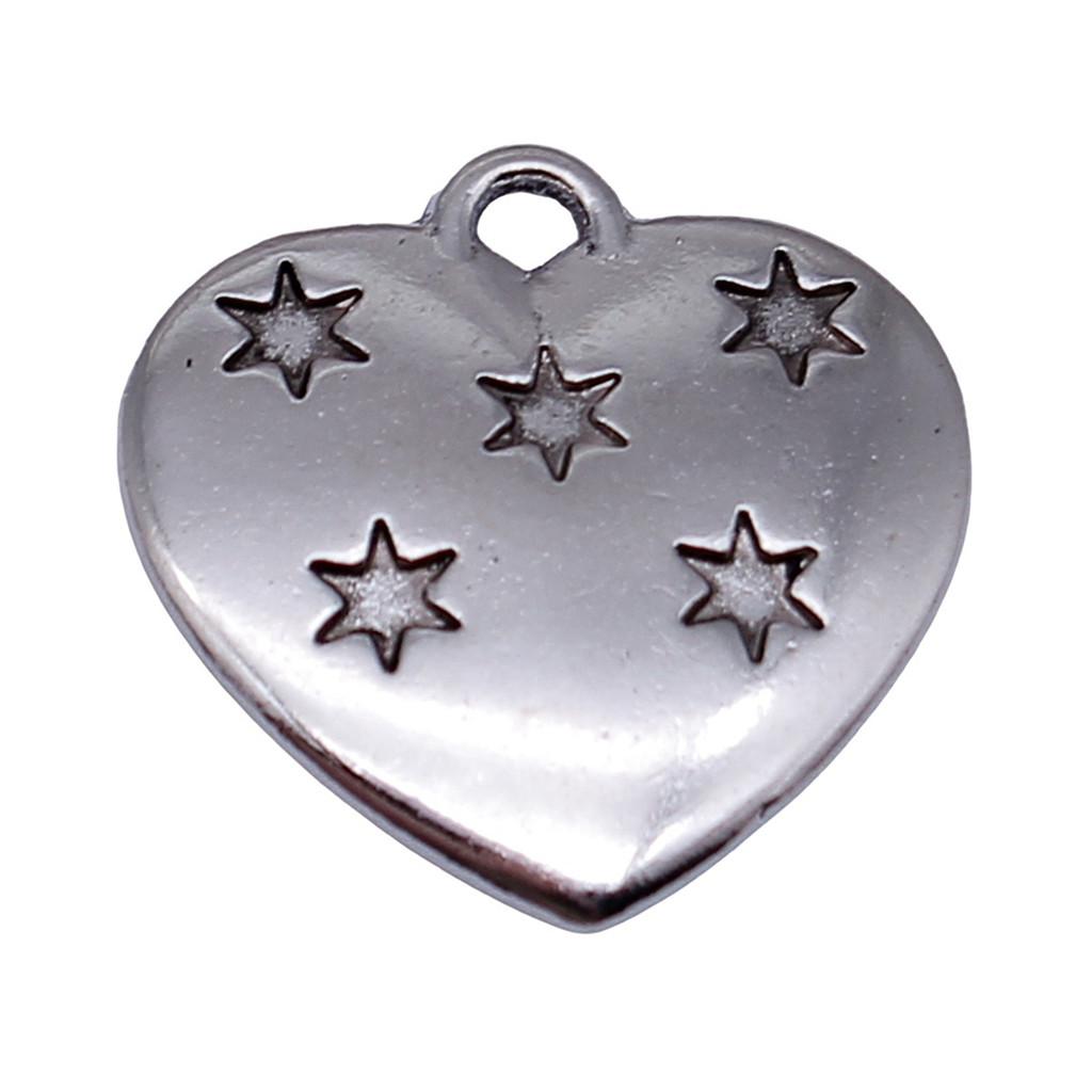 Filigree Heart Charms Antique Alloy Pendants For Vintage Floral Jewelry