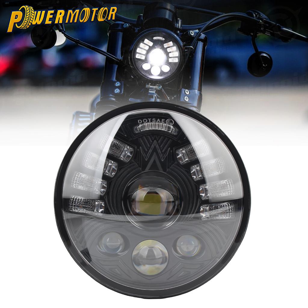 5.75 Inch Motorcycle LED Headlight DRL Turn Signal Headlamp Assembly For Harley Sportster 883 XL883 FXCW Head Light Modified