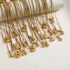 CARLIDANA Fashion Bubble Box Chain Necklace Cute Bubble Balloon Shape A To Z Initial Letters Pendant Necklace for Women