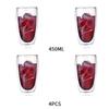 Heat-Resistant Double Wall Glass Cup Milk Whiskey Tea Beer Transparent Beer Espresso Coffee Cup Drinkware Cups Drinking Glasses