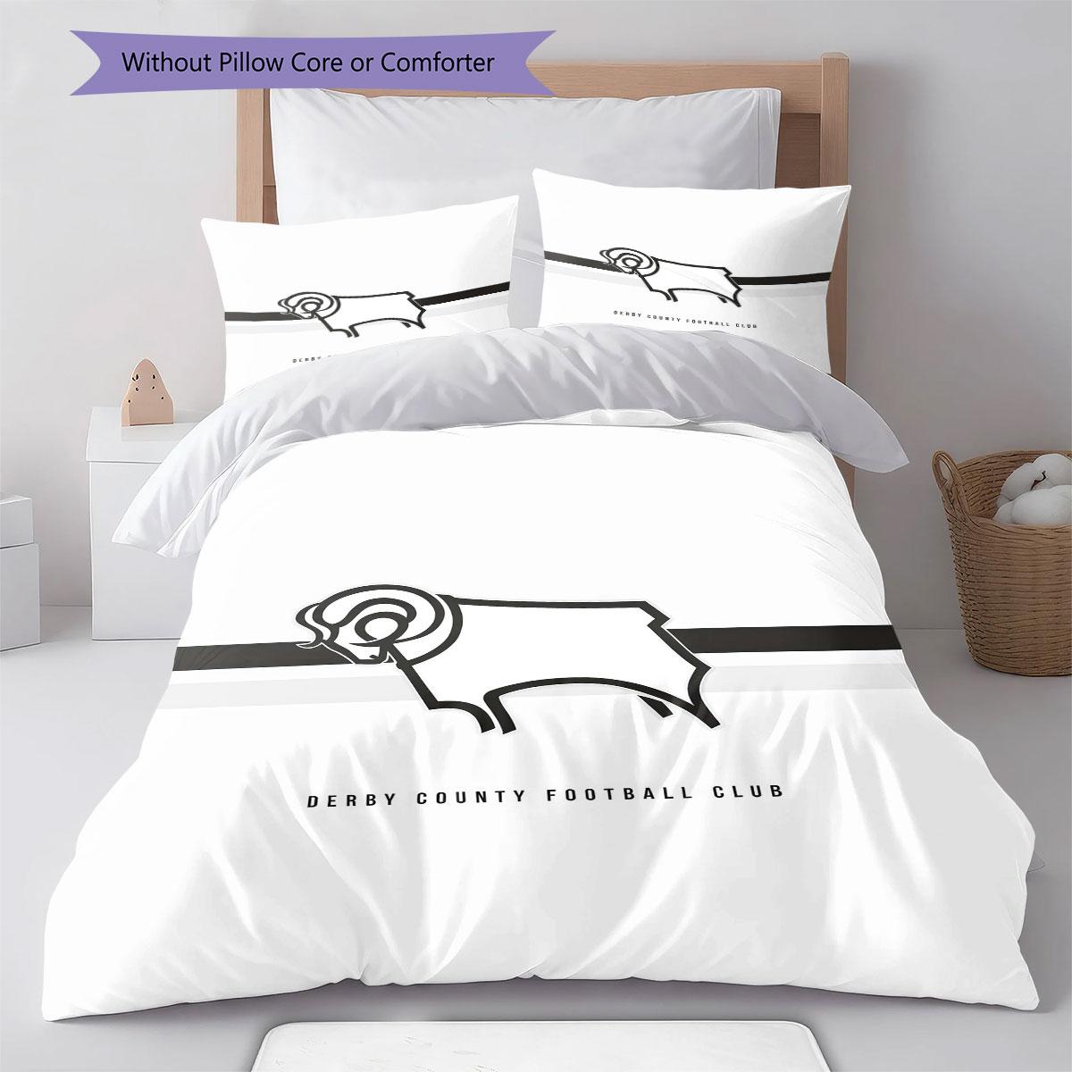 Derby County logotips Gultasveļas sega Komplekts