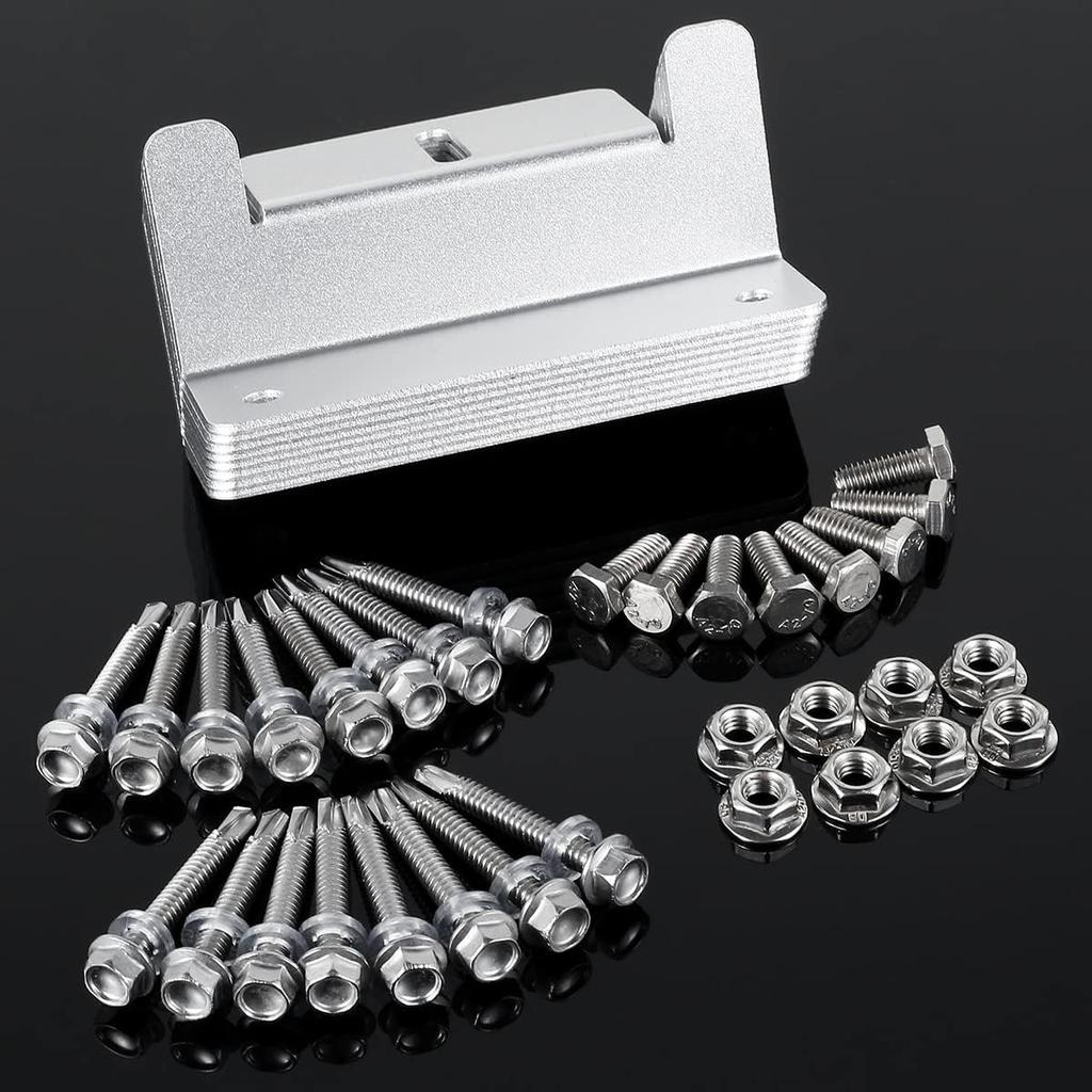 8 x Solar Panel Stallet in Metar Solar Panel Mounting Z Bracket Solar Panel Solar Panel Mounting with Nuts and Screws Accessories for Solar