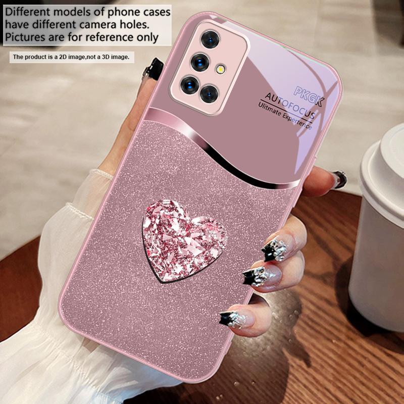 

Gradient Diamond Love For Samsung A73 72 71 A70 56 55 54 A53 52 51 50 42 A35 A34 33 32 31 26 25 24 23 22 30 glass phone case Galaxy A73 5G