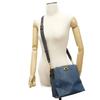 Used 9726 Willow Bucket Bag CA837 7921 C Mark Denim Pebble Calfskin 2-Way Crossbody Bag with C Logo Turn Lock, Blue,