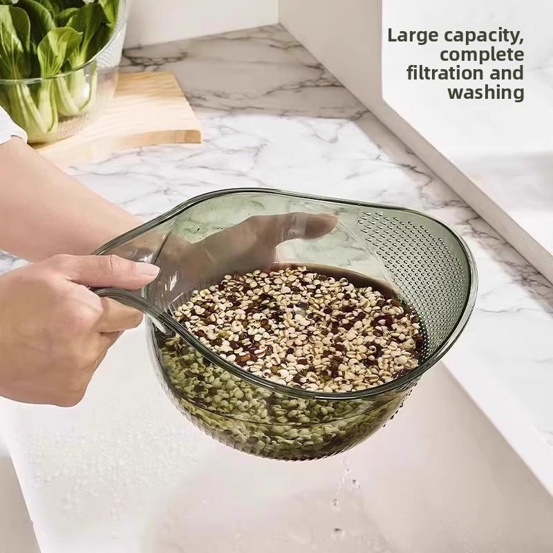 Rice-washing Magic Tools: Rice-washing Sieve, Water-draining Basket, Vegetable-washing Basin, Ladle, Water-rinsing, Water-draining Basket
