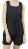 Bimba Womens Drawstring Solid Aqua Pj Set Buttondown Shirt Shorts Dress-10