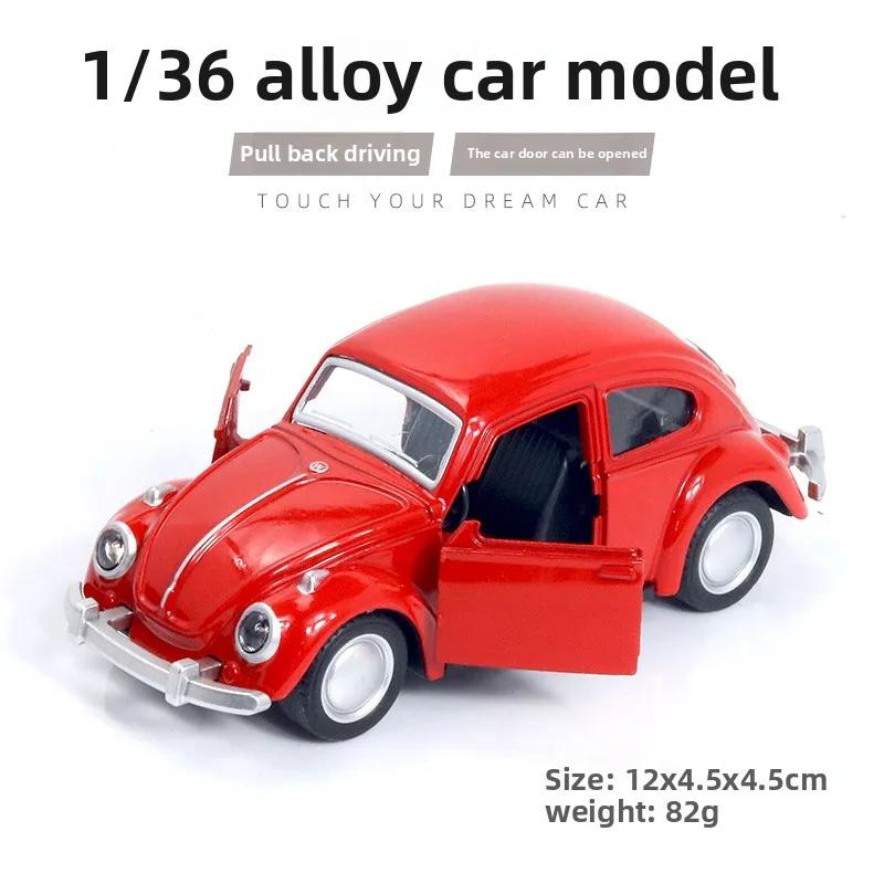Alloy Car Model Classic Car Door Pull Back Children'S Toy Car Cake Decoration Car Ornament