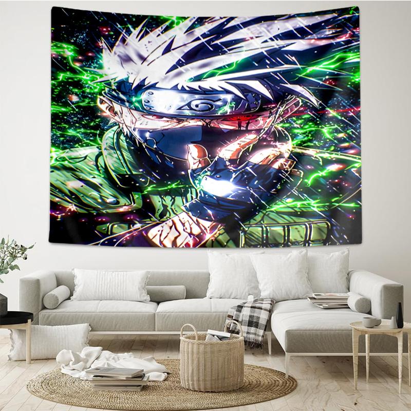 Dark Anime Character Printed Tapestry, for Bedroom,Livingroom, dormitory, Large Wall Decor, Fabric Decor Fan Birthday Gifts