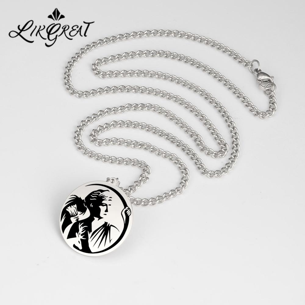 Amulett Hunter Anheng Halskjede For Menn Gresk Mytologi Rustfritt stål Kjede Halskjede Kvinner Charm Smykker Gaver