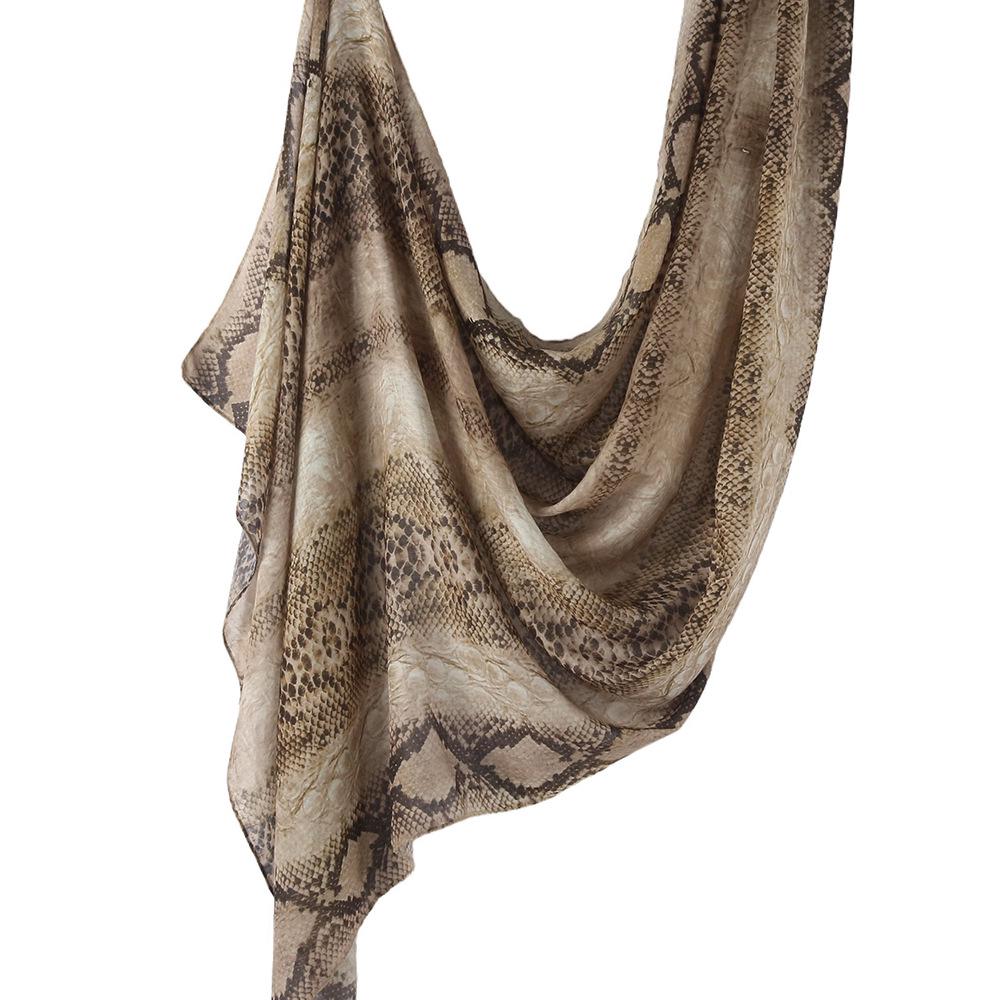 "Ethnic Watercolor Modal Cotton Shawl Satin Print Scarf for Women"