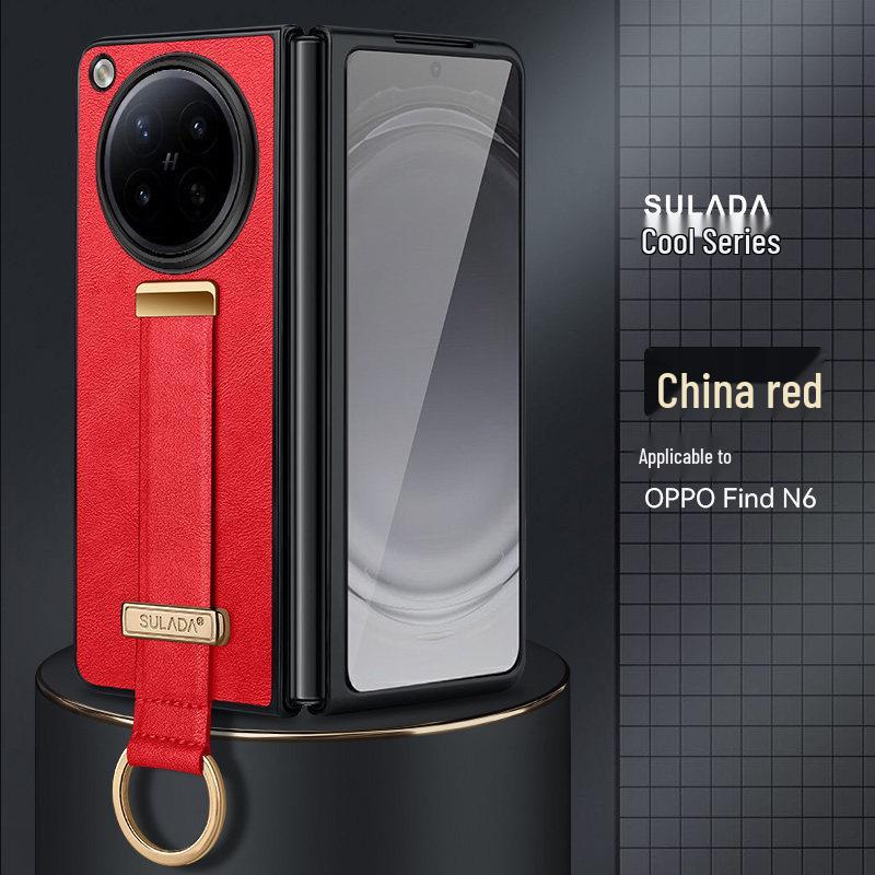 OPPO Find N6 Foldable Phone Case with Wrist Strap and Finger Ring Bracket Find N5