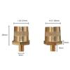 1 Pair M8 Battery Terminal Connector Brass Tone Post Adapter Stud Screws Nuts