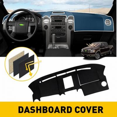 Black Dash Cover Dashmat Dashboard Mat for Carpet 2004-2008 Ford F150 Truck