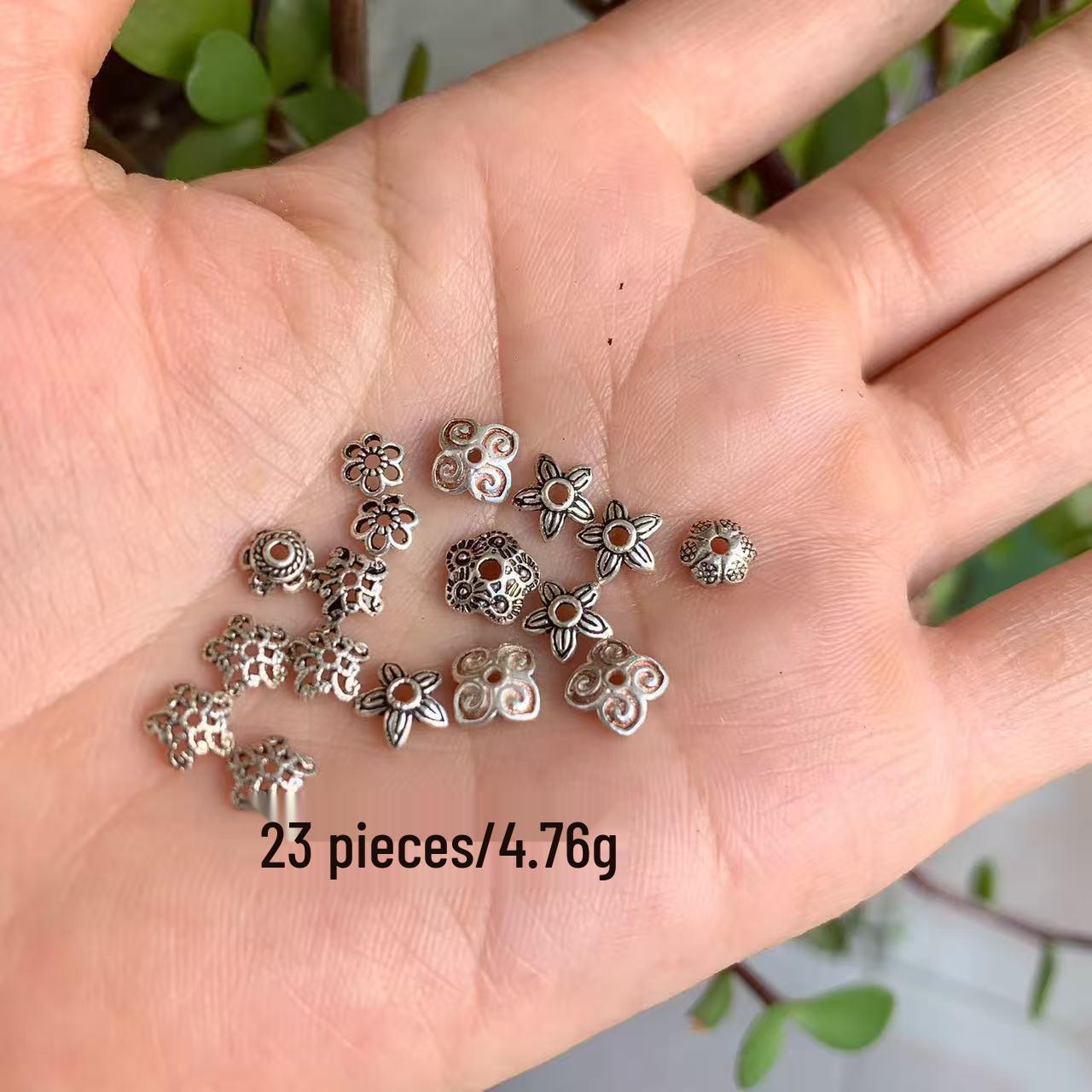 Handmade S925 Sterling Silver Vintage Flower Spacer