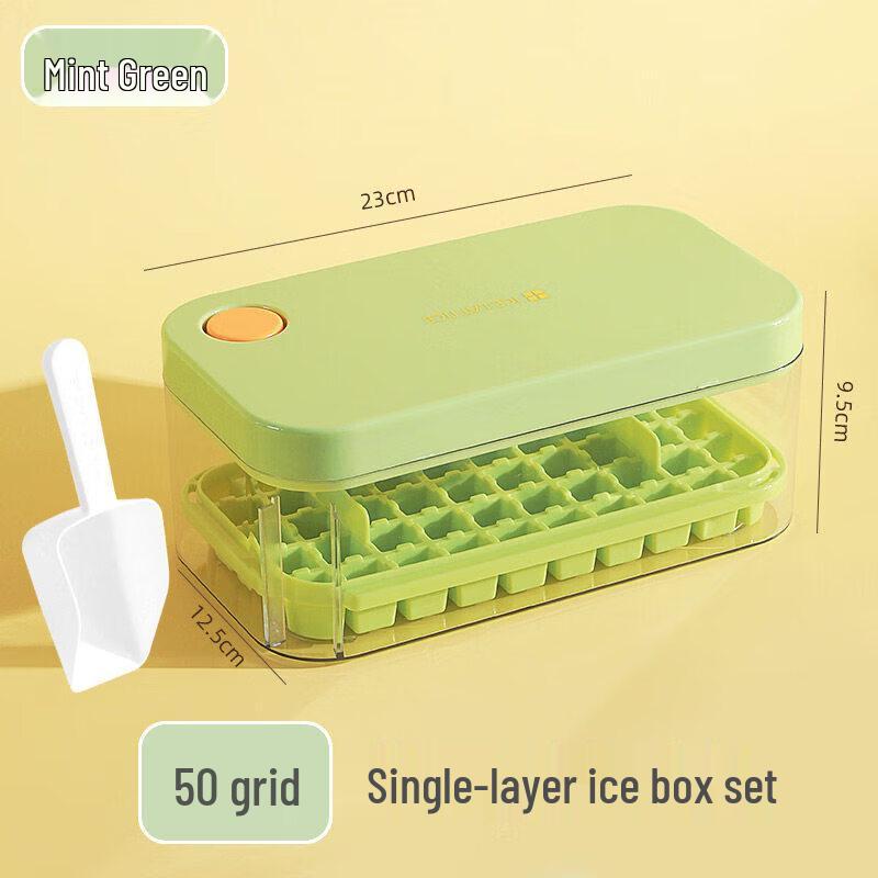 Press Ice Cube Tray with Storage Box