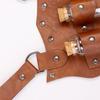 Punk Design Waist Pack 4pcs Set Adjustable Belt Waist Cincher Key Holder Keychain Quiver Brown/Black