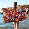 Cute B-rawl Game S-Stars Anime Beach Swimming Towel Soft Absorbent Washcloth Children's Gifts For Kids Travel Camping Gym