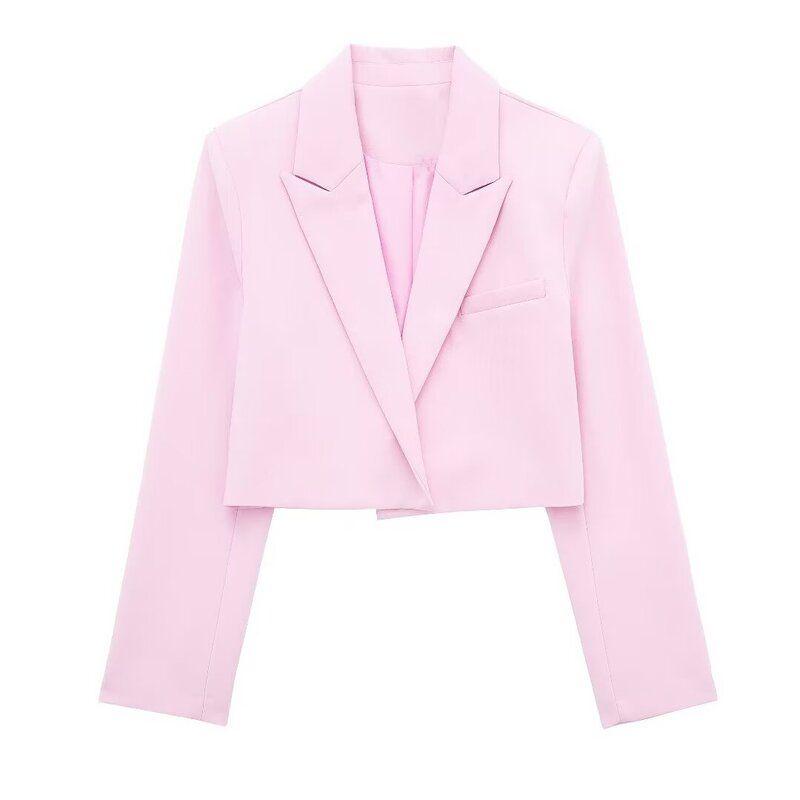 

Fashion Style 2024 Spring New Arrival Women s Short Suit Outwear High Waist with Belt Culottes 2010744 251 Pink Outwear XS