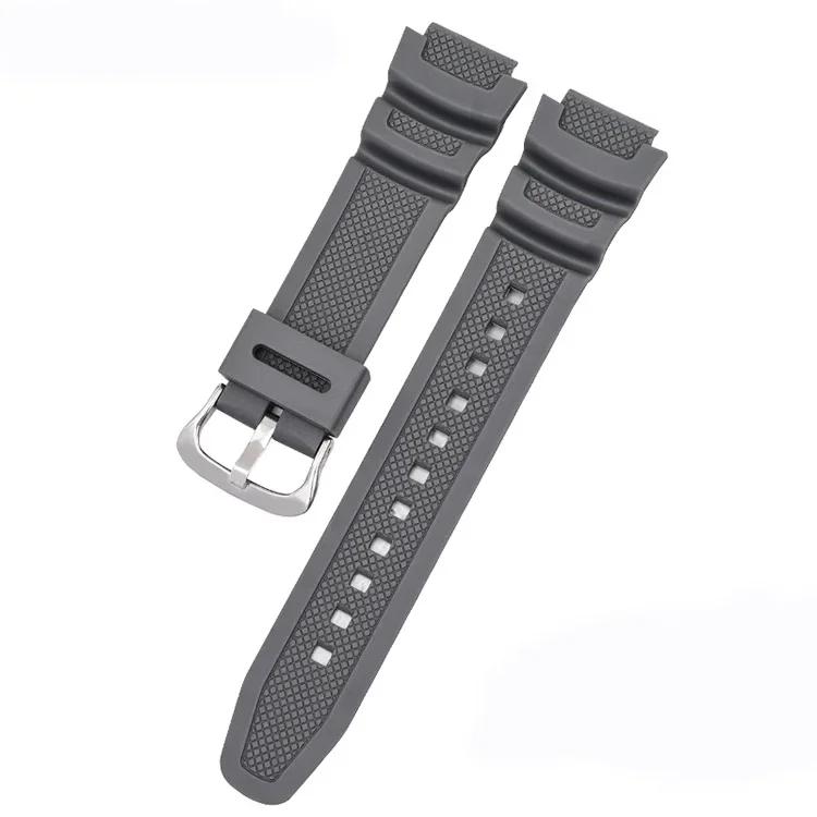 Silikon-Gummi-Uhrenarmband 18 mm für CASIO AE1200 / 1300 / 1000 W-219 Ersatz-Herren-Armband Zubehör