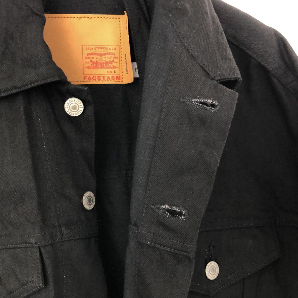 LEVI STRAUSS & CO. Denim Jacket L black Denim jacket with suspenders Men's Used