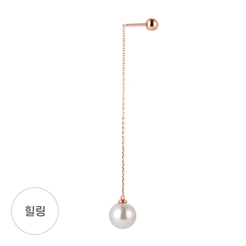 [Dorocy] 14K Simple Pearl Long Piercing (1 piece)