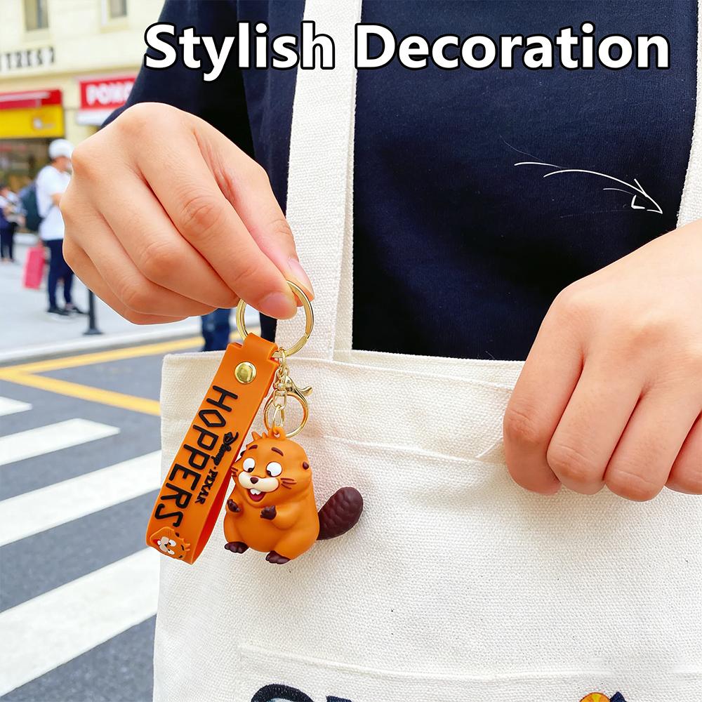 Animation Hot Hoppers Series Keychain Beaver Transformation Plan Pendant Anime Merchandise Birthday Gifts For Kids Adults Children's Birthday Gift