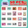50 Moedas Selos Autocolantes Retro Viagem Cidade Comemorativo Estilo Carimbo Postal Arte Manual Diário Autocolantes