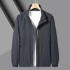 New Standing Collar Jacket for Men's Spring and Autumn Casual Versatile Windproof Thin Trendy Jacket