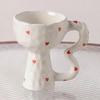 Irregular Design Handmade Mug Hand-Painted Dessert Cup Creative Art Goblet  Cafe