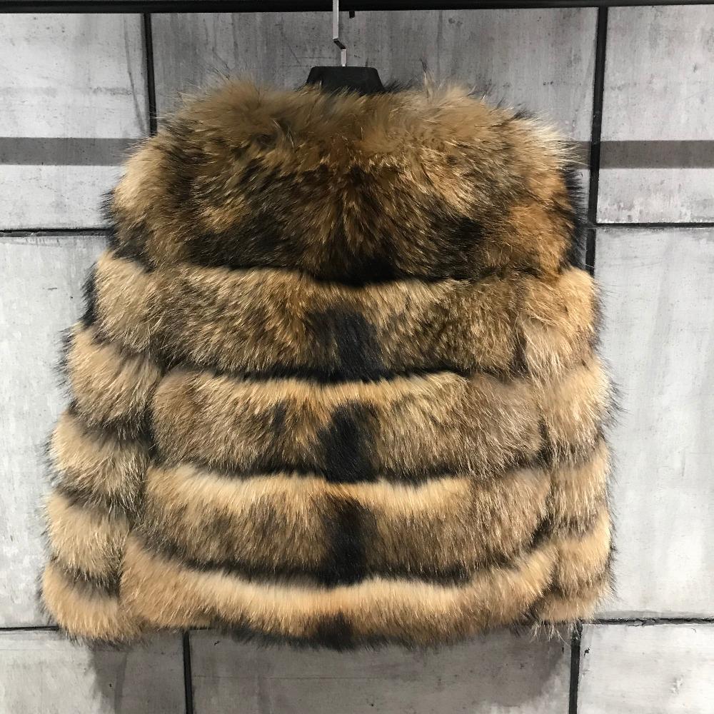 European and American Hot-Selling Imitation Raccoon Fur Patchwork Women's Coat