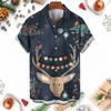 2026 Santa Claus Men's All-Season Casual Short-Sleeve Snowman Shirt