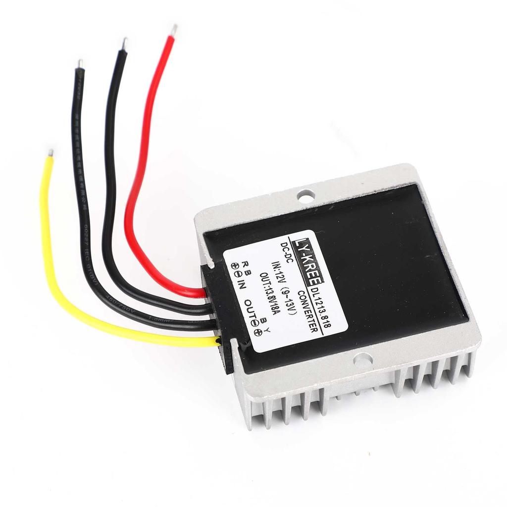 Artudatech Car DC/DC Converter Regulator Waterproof Step Up 13.8V To 13.8V 18A 248W