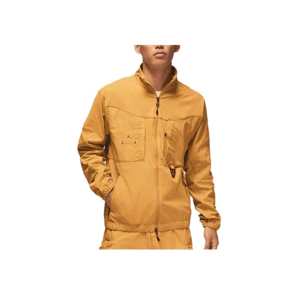 Jordan FW22 Logo Decal Zip-Up Stand Collar Jacket Men Outerwear Beige DQ8060-712