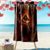Champion's Might: Sword Axe Beach Towel Outdoor Camping Beach Towel for Vacation Photos Quick-drying Swim Towel Seaside Absorbent Bath Towel