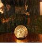 Solar LED Crackle Glass Globe Light for Outdoor Garden & Lawn, Waterproof In-Ground Accent.