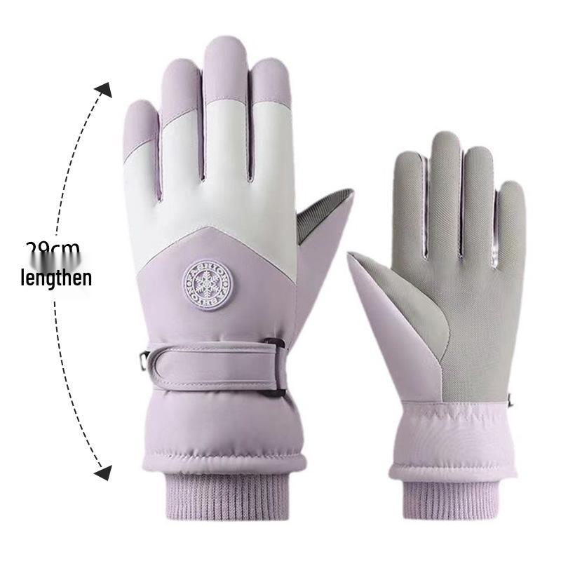Unisex Winter Skihandschuhe: Samtgefüttert, Touchscreen-kompatibel, Winddicht und Kälteschutz für Outdoor-Sportarten