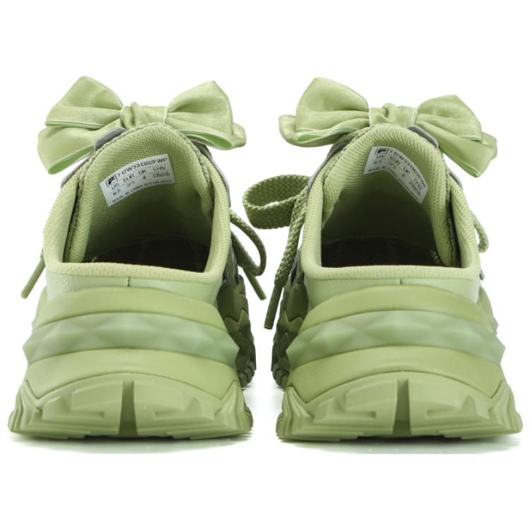 Fila Fusion Bianco Hard Candy Bow Comfortable Non-Slip Slide Sandals Women sandals Pear-Tree-Green T12W331302FWP