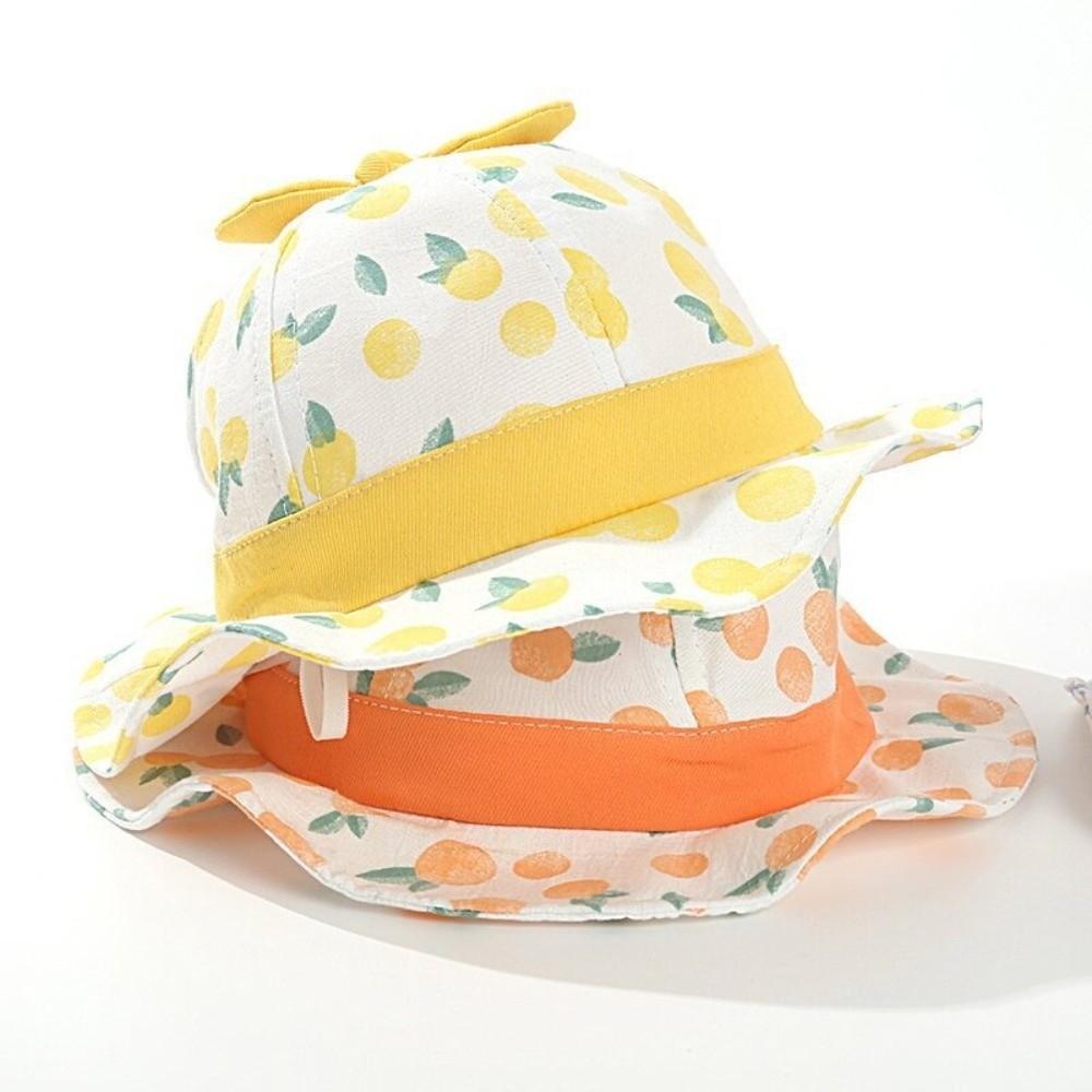 Fruit Print Baby Bucket Hat Sun Protection Panama Cap New Kids Sun Hat Summer