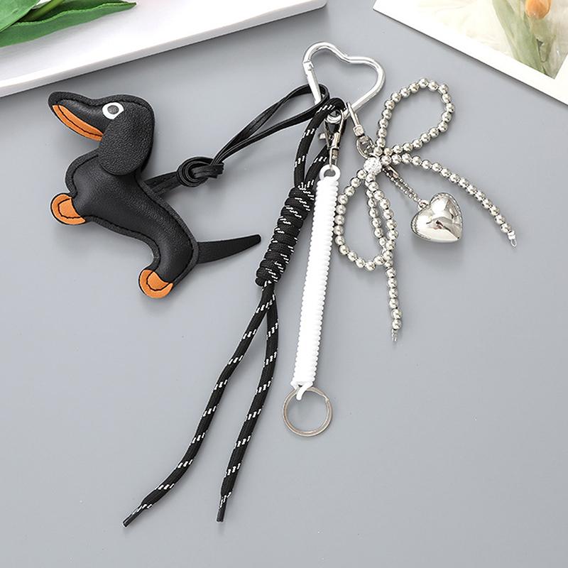 Chaveiro Laço de Miçangas Cachorro Salsicha Criativo Cordão para Celular Pingente Fofo para Mochila Acessórios de Decoração de Bolsa Presentes