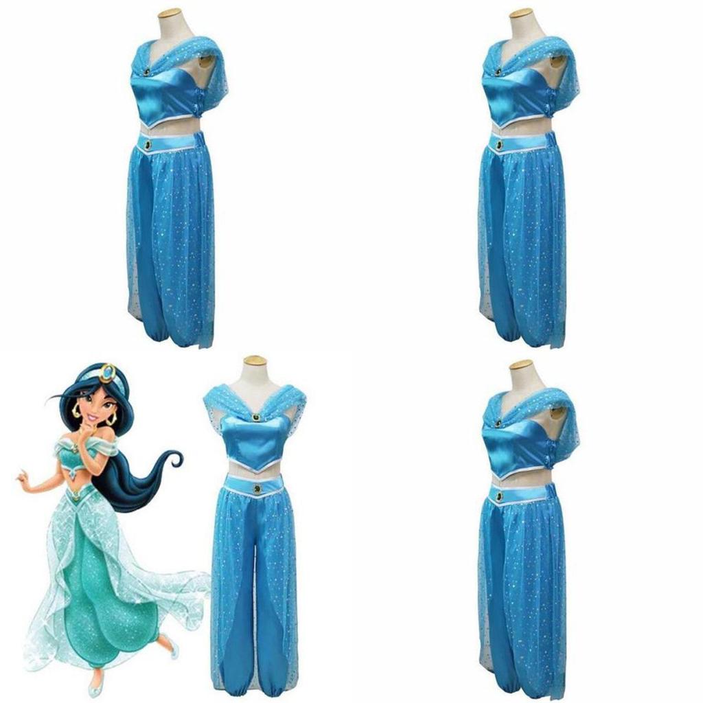Enchanting Aladdin Jasmine Princess Genie Cosplay Costume For Magical Dress Up