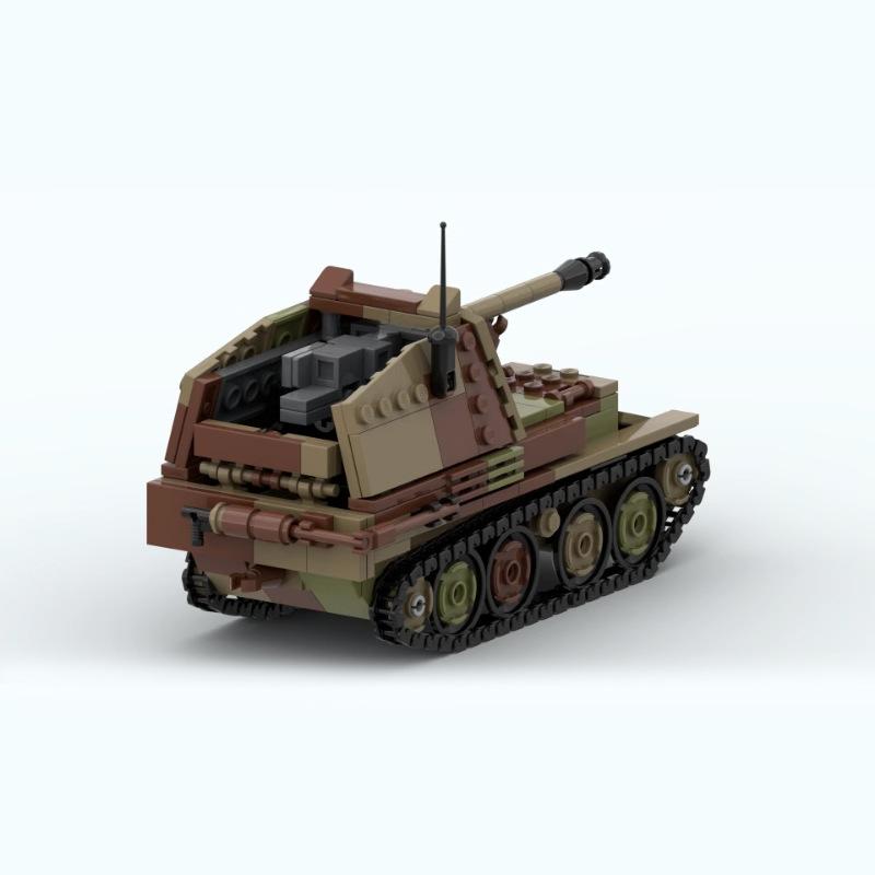 Building Block Compatible With 152115 Wwii, Weasel Iii Anti-Tank Armored Vehicle Assembled Building Block Toy