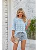 2024 Summer Women's Fashion Round Neck Hollow-Out Sun Protection Knit Sweater Cardigan