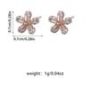 Five-petaled Flower Stud Earrings Female Sweet and Versatile Simple Summer Light Luxury Niche Design Small and Cute