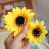 Cloth Sunflower Hairpin Korean Style Girl Hair Clip  Party Ponytail Holder